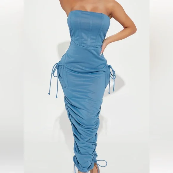 Fashion Nova | Dresses | Fashion Nova Blue Dress | Poshmark